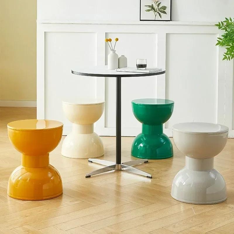 NEW Creative Plastic Small Stool Thickened Household Cream Dining Stool Small Household Stool Scandinavian Shoe-changing
