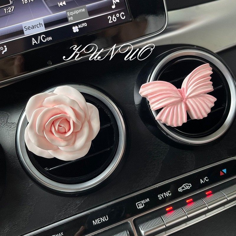 Butterfly Tulip Car Fragrance Diffuser Stone High-End Flower Car Air Vent Decoration Interior Ornament