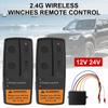 Universal Electric Winch 72W 2.4G 12V 24V Switch Controller Wireless Remote Control Recovery Kit for Jeep Off-road ATV Trailer