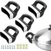 Metal Pot Handle Pressure Pan Handle Replacement Metal Pot Handle Cookware Steamer Wok Short Side Handle Fits Black 2 or 1 Hole