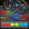 Lot de 2 feux de roue de vélo super lumineux, étanches, taille compacte, ultralégers, installation simple, feux de rayons de vélo, accessoires de cyclisme