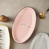 Japanese Ceramic Oval Fish Plate - Artistic and Versatile, Ideal for Steamed or Grilled Fish