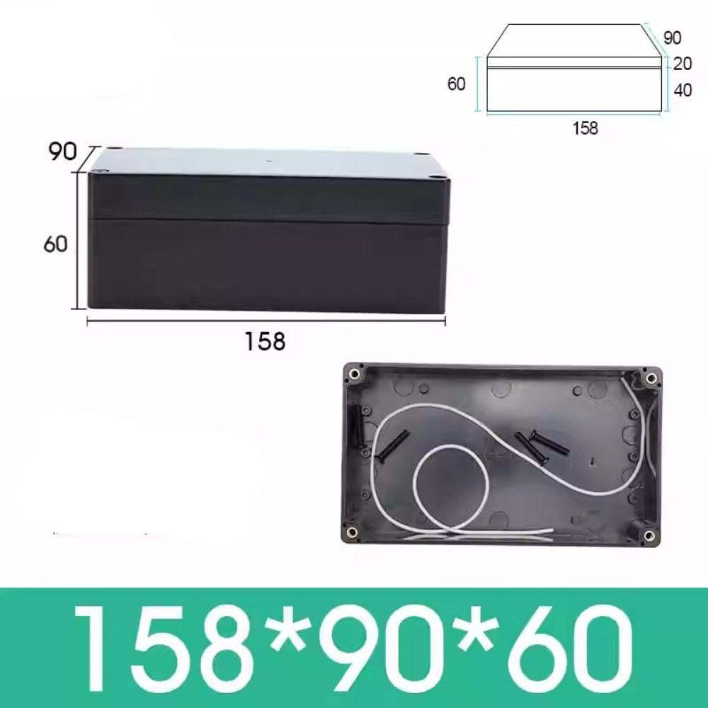 ABS Plastic Electric Supplies Black Security Monitoring Case New Power Box  Electronic Project