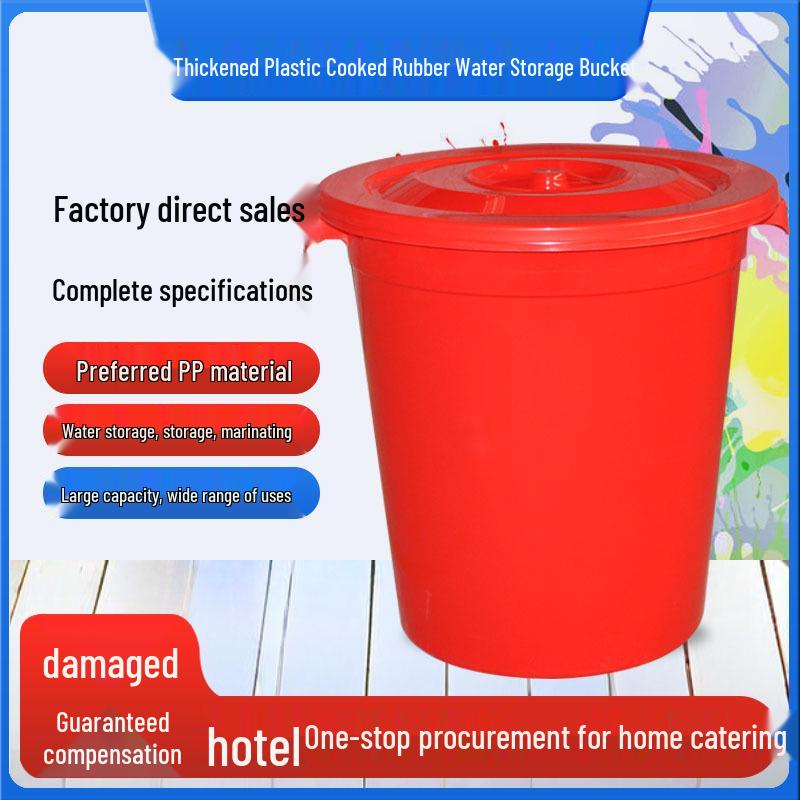 Großer, verdickter Kunststoff-Aufbewahrungseimer mit Deckel - Ideal für Wasser, Müll oder Fermentation