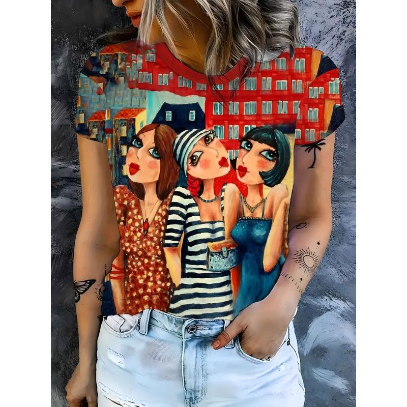 Magenta Swan Women's Tee - Aurora & Floral Graphic, Enchanted Winter Print Design for Casual Daily Wear