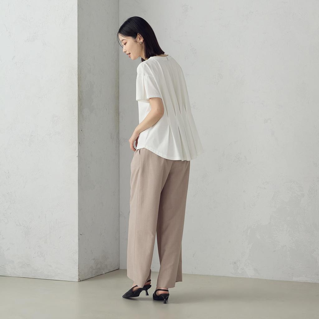 Comme Ca Ism Size Cool-Touch Back-Tuck T-Shirt, L, White, 12-68CK21-205