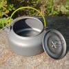 Lightweight Aluminum Alloy Camping Kettle 1-2L Capacity Nonstick Surface Cookware for Camping Hiking Backpacking