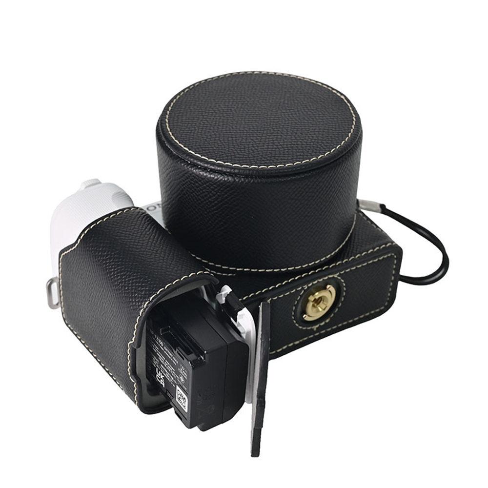 ZVE10II Palm Print Camera Bag PU Leather Half Body Cover for Sony ZVE10 Mark II ZVE10M2 ZVE10II 16-50mm Case With Lens Cap