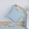 100% Washed Cotton Ruffle Pillowcases, No Insert, Ultra Soft Cotton Pillow Cases, Decorative Farmhouse Sofa Bedding Pillow Shams