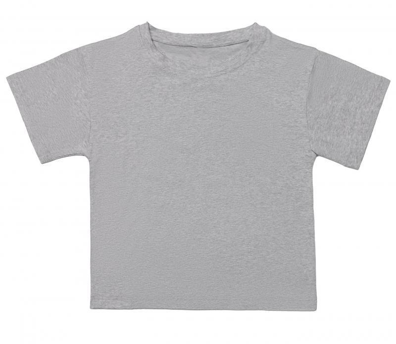 AA-14 Summer Short Sleeve Crop Top Crew Neck Casual Solid Color, Logo Printable