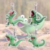 3D Printed Cute Green Lizard Tom Ornament Creative Desktop Decoration Acrylic Keychain Bags Pendent Anime Movie Merchandise Gift