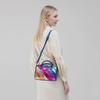 Women's Boston Handbag - Rainbow Contrast Stitching Shoulder & Messenger Bag