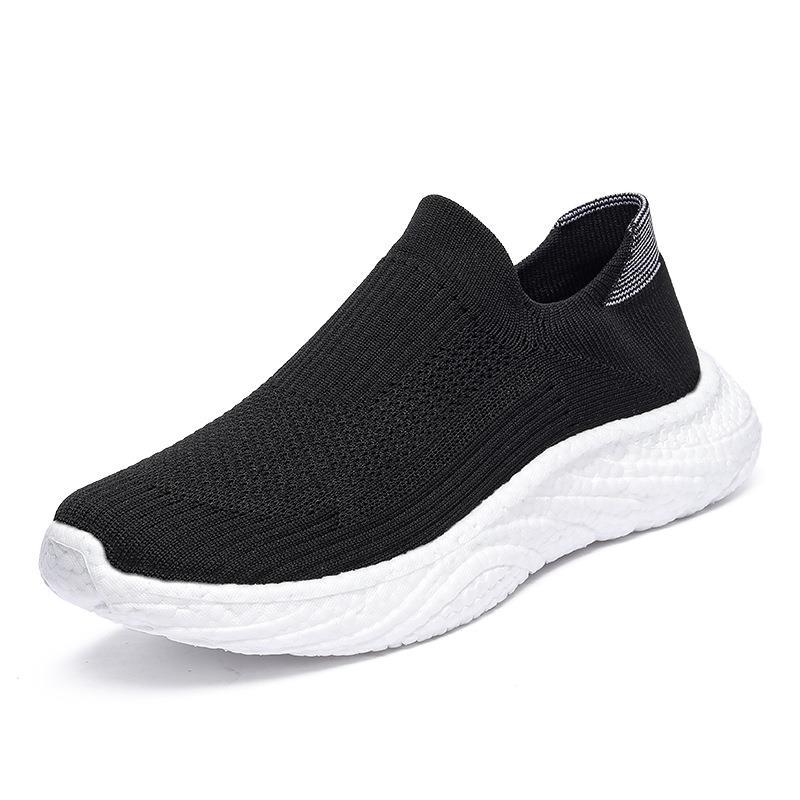 Couple socks shoes summer simple casual shoes one pedal lazy shoes lightweight mesh large size sports men's shoes