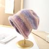 Knitted warm hat women's autumn and winter fashion gradual change color wool cover ear protection confinement hat cold