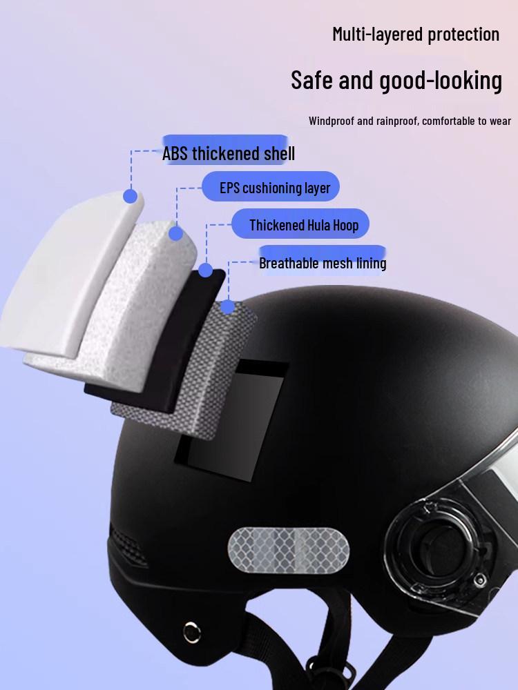 Universal 3C Certified Electric Bicycle Helmet with Sun Visor for Adults & Children - All-Season Safety Helmet for Men, Women & Scooter Riders