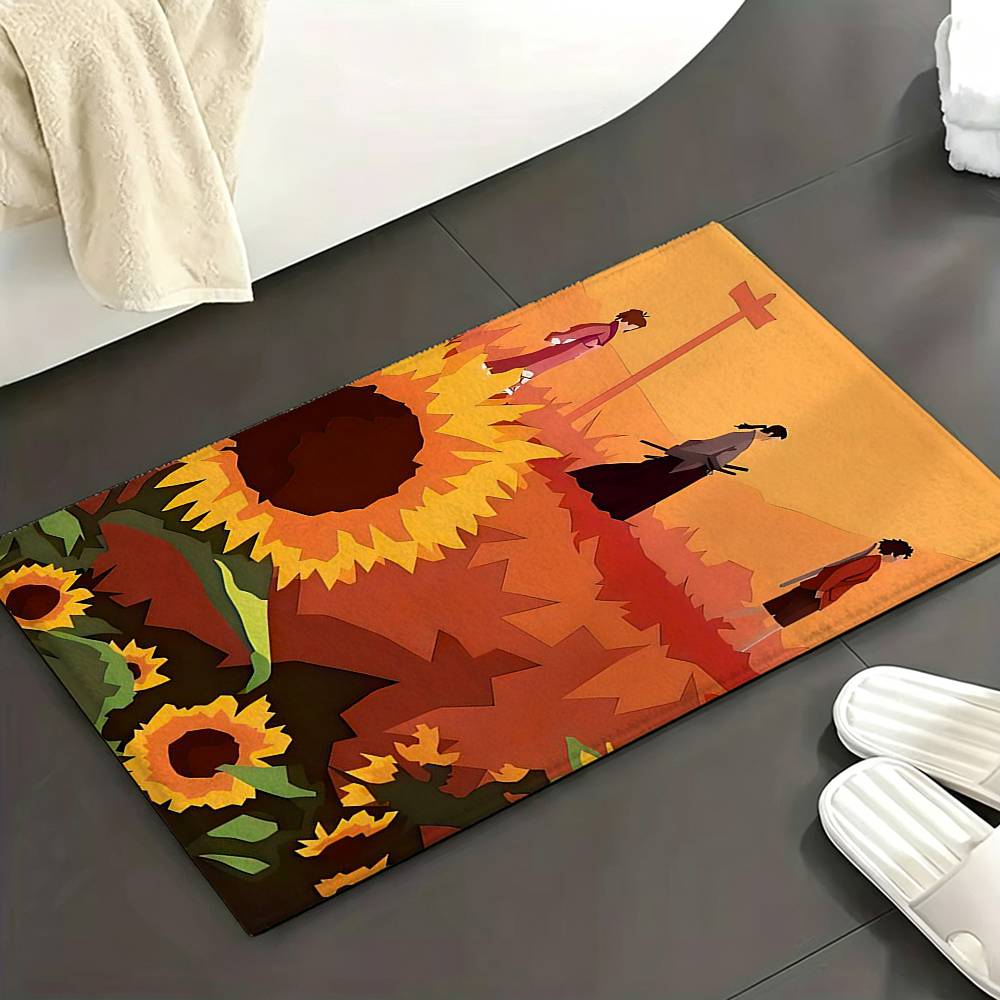 Anime S-Samurai C-Champloo Floor Mat Soft Non Slip for Entry Door Bathroom Indoor Home Decorative Carpet