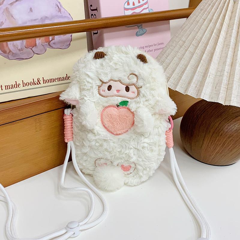 

Новая креативная милая маленькая кашемировая сумка для мелочи, мультяшная, милая, мессенджер, сумка для мобильного телефона