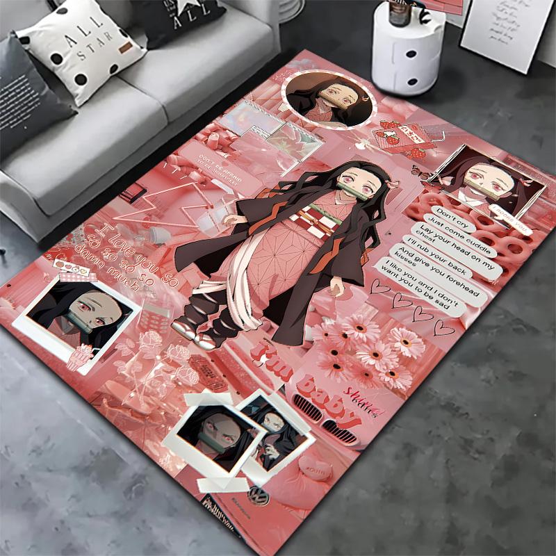 Demon Slayer Carpet Rug For Living Room Bedroom Home Sofa Decoration Kids Play Nonslip Floor Mat
