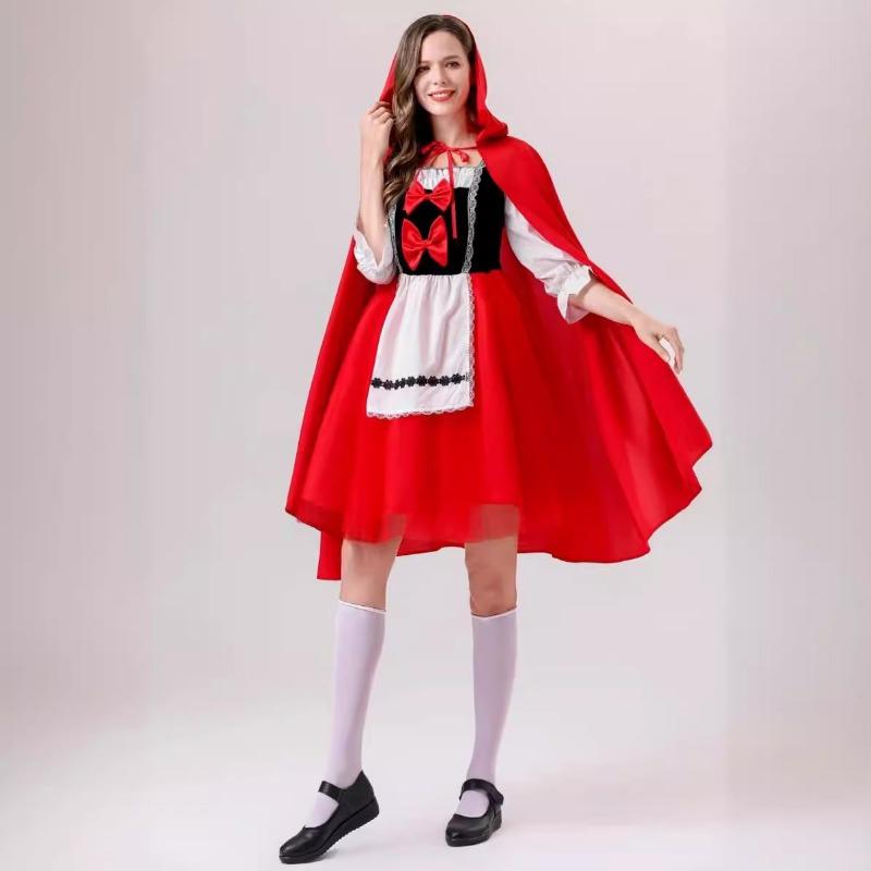 New Halloween Little Red Riding Hood Adult Play Dress Oktoberfest Stage Dress