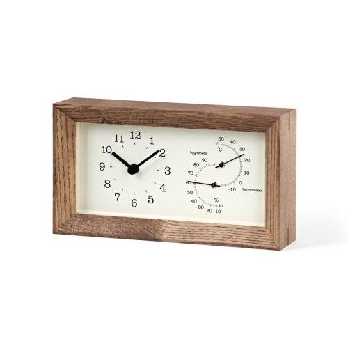 [LEMNOS] LEMNOS FRAME Термометр Гигрометр Настольные Часы Brown