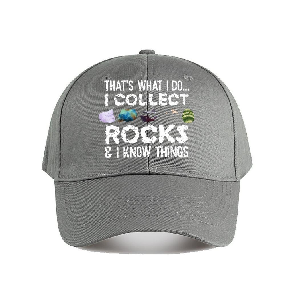 Funny Rock Collector Graphic Baseball Cap Fashion Unisex Sunhat Womens Outdoor Sports