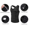 Herren Schlankheitskorsett Weste Rundhals Ärmellos Doppellagig Bauchkontrolle Shapewear Top Reißverschlussleiste Bodyformer Dreiknöpfiges Oberteil