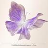 Flower Pattern Artificial Butterfly Gradient Color 3D Silk Yarn Butterfly  Wedding Party Decoration