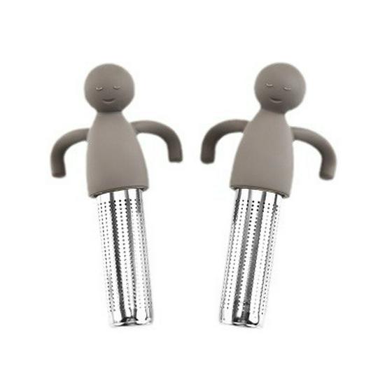 Stainless Steel & Silicone Human-Shaped Tea Strainer
