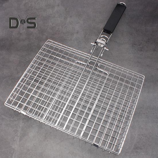 Koszyk do grillowania ryb i warzyw ze stali nierdzewnej, przenośny składany grill, stojak do grillowania na kempingu, do ryb i warzyw, krewetek