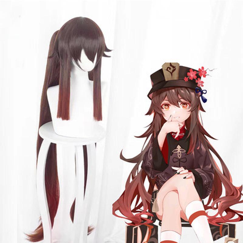 

Игра Genshin Impact Hutao Аниме Косплей Волосы Термостойкие Синтетические Парики Хэллоуин Бесплатная Парик Кепка