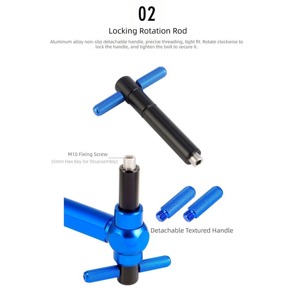 Blue Bicycle Derailleur Aligner Hanger 360° Rotation Bike Tail Hook Bike Hook Aligner MTB Bike