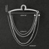 Mens Vintage Tie Clip Shirt Chain Buckle U-Shaped Tie Chain Jewelry Business Banquet Wedding Formal Necktie Accessories