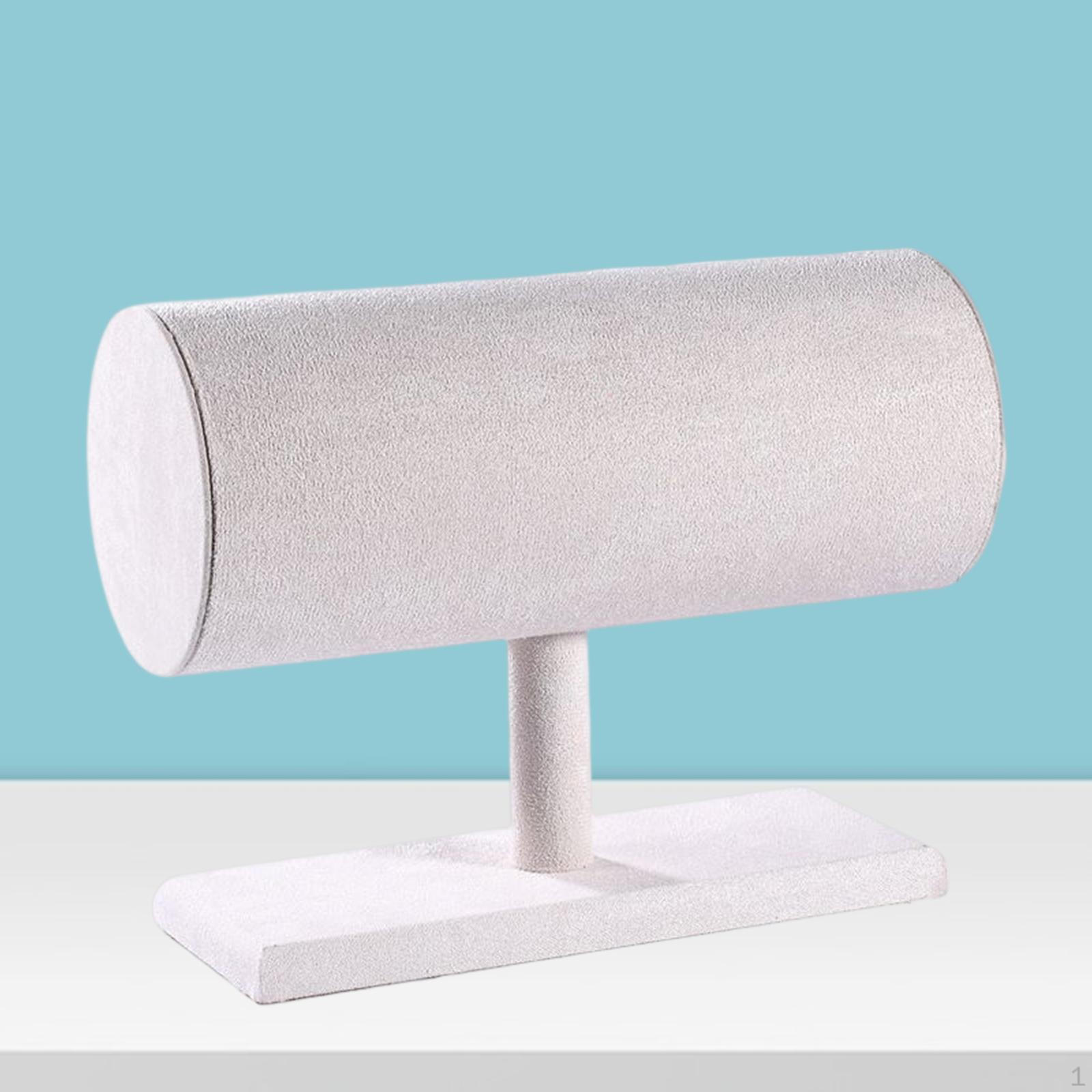 

Тримач для пов’язки на голову, м’який флокований реквізит для фотографій, міцний ПВХ-органайзер для обруча для волосся, підставка для пов’язки для волосся бежевий