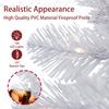 4ft White Artificial Christmas Tree Prelit With Stand, 100 Warm White LED Lights, Realistic 241 Branch Tips, PVC White Norwood