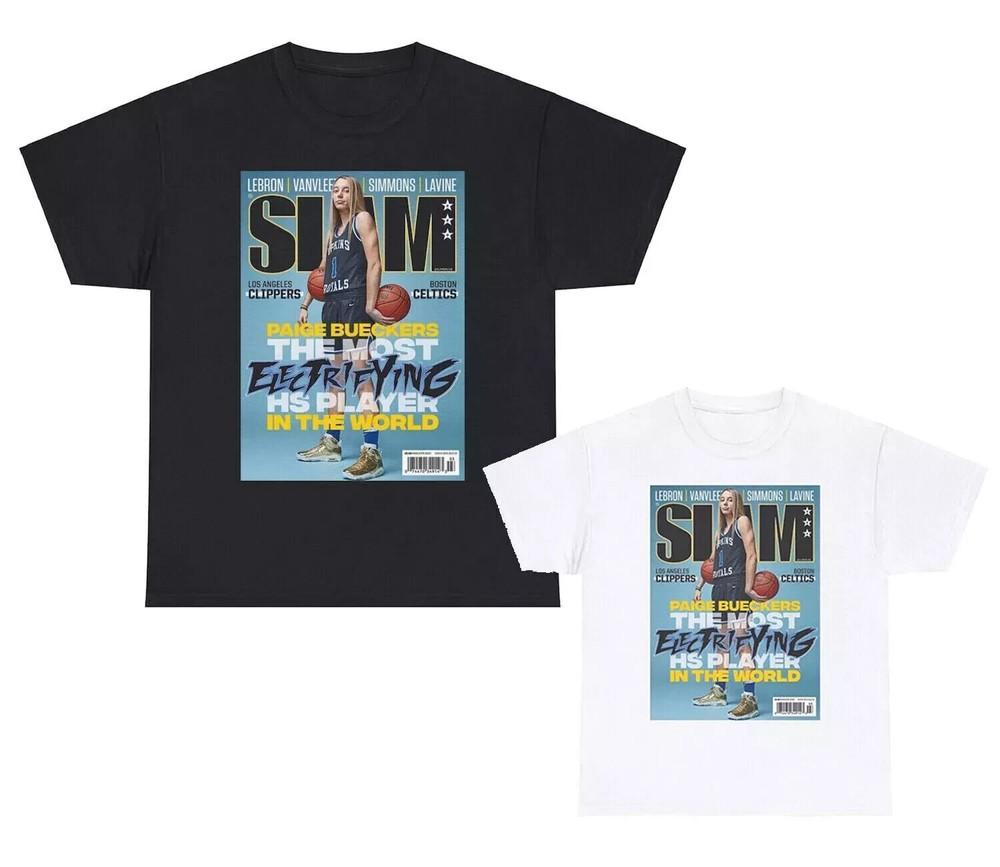 

Пейдж Бюкерс Коннектикут Хаски WNBA Слэм футболка Топы футболки Мужская Женская XL