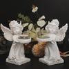 Nordic Angel Candle Holder Decorative Angel Display Holder Resin Angel Ornament  Candlelight Dinner