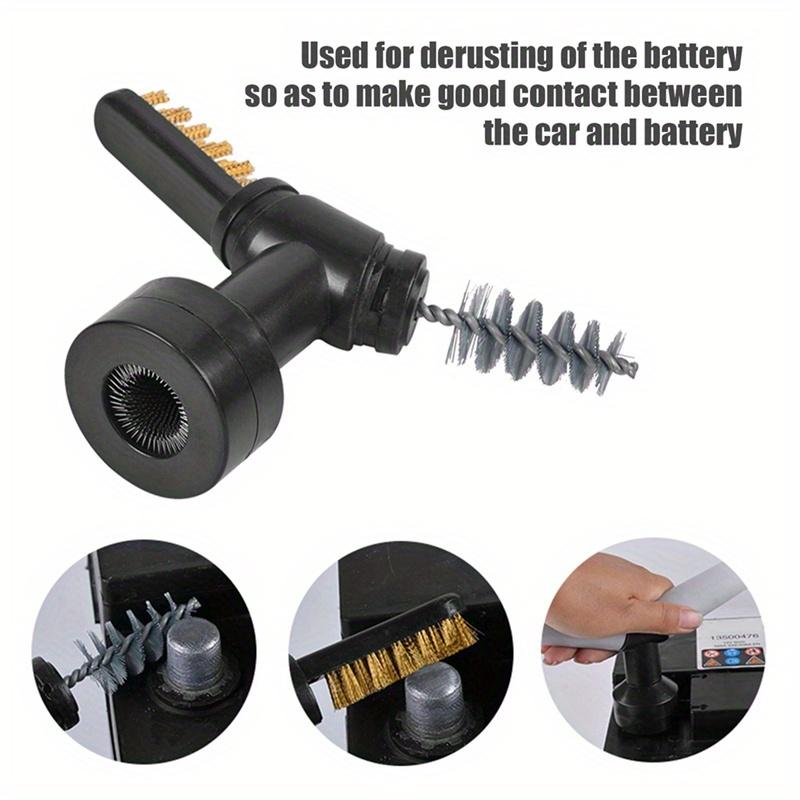 1PC Car Battery Terminal Cleaning Brush Set Battery Post Cleaner Tool with Steel Wire Bristles