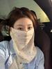 Korean Style Floral Sunscreen Balaclava: Breathable Sun Protection Face Veil for Women - Spring/Summer Cycling Neck Guard