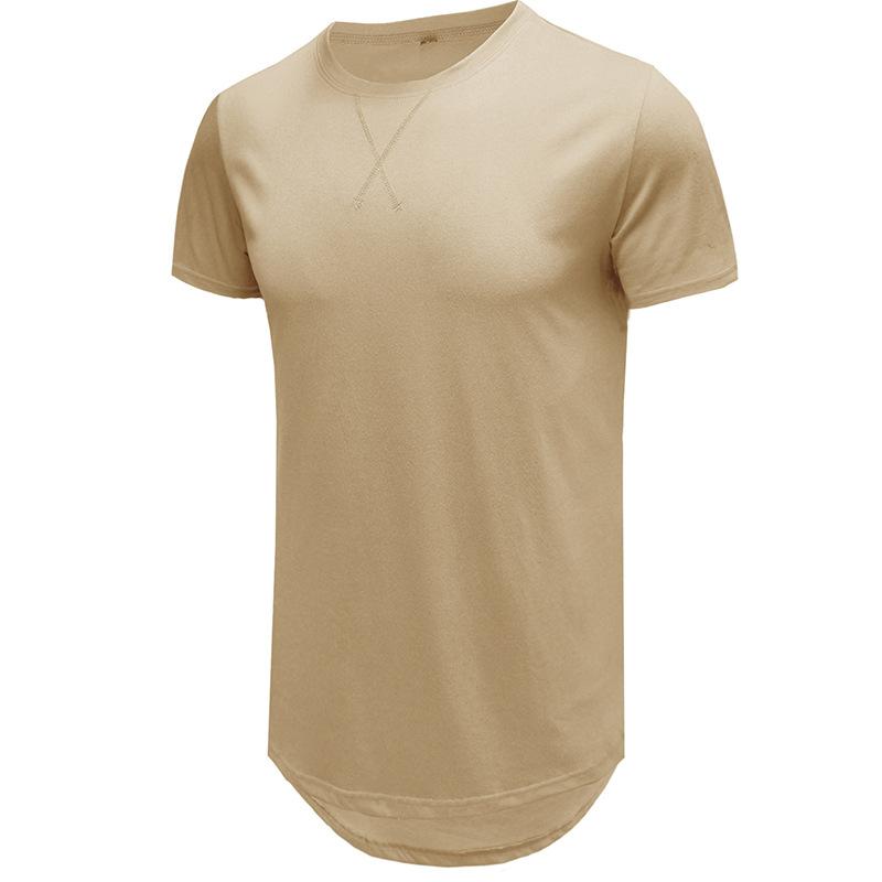 Осенне-зимняя новая мужская футболка с длинными рукавами и круглым вырезом, мужская базовая рубашка из чистого хлопка, повседневная свободная базовая футболка больших размеров S хаки