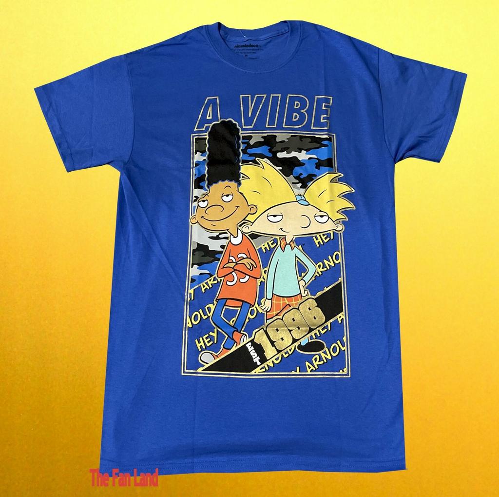 New Nickelodeon Hey Arnold Blue A Vibe 1996 Men's Classic Vintage Unisex T-Shirt