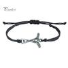 Pulseira trançada esportiva para meninos e meninas, comprimento ajustável, pulseira de futebol, beisebol, basquete, presente de lembrança