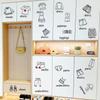 Cartoon wardrobe door stickers sliding glass sliding door bedroom decoration modification stickers classification paper