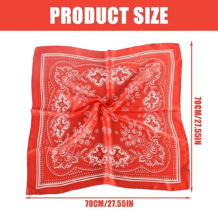 Digital Flower Print Headscarf Bandanas Hiphop Head Scarf Music Festival Headwrap Cycling Dancing Scarf Handkerchief
