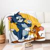 "Aventura de Tom & Jerry: Merchandise de Personagens Clássicos de Desenho Animado"Manta de Flanela para Sofá, Cama, Viagem, Acampamento, Escritório