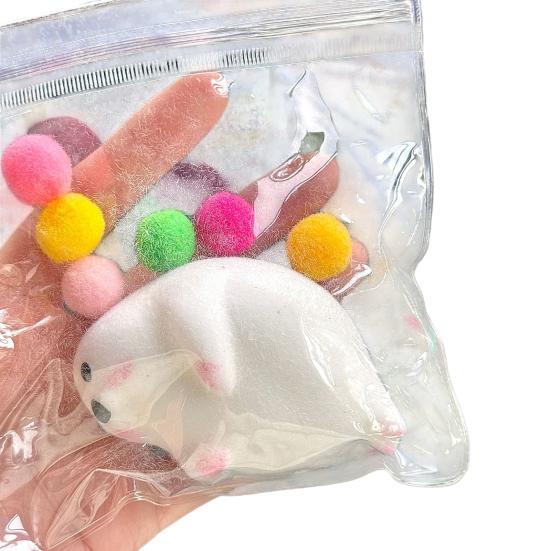 

Игрушка-пищалка в виде тюленя для снятия тревоги и стресса, медленно поднимающаяся, морское животное, сжимаемая, сенсорная игрушка, мягкий стресс-бол, фиджет-игрушка белый