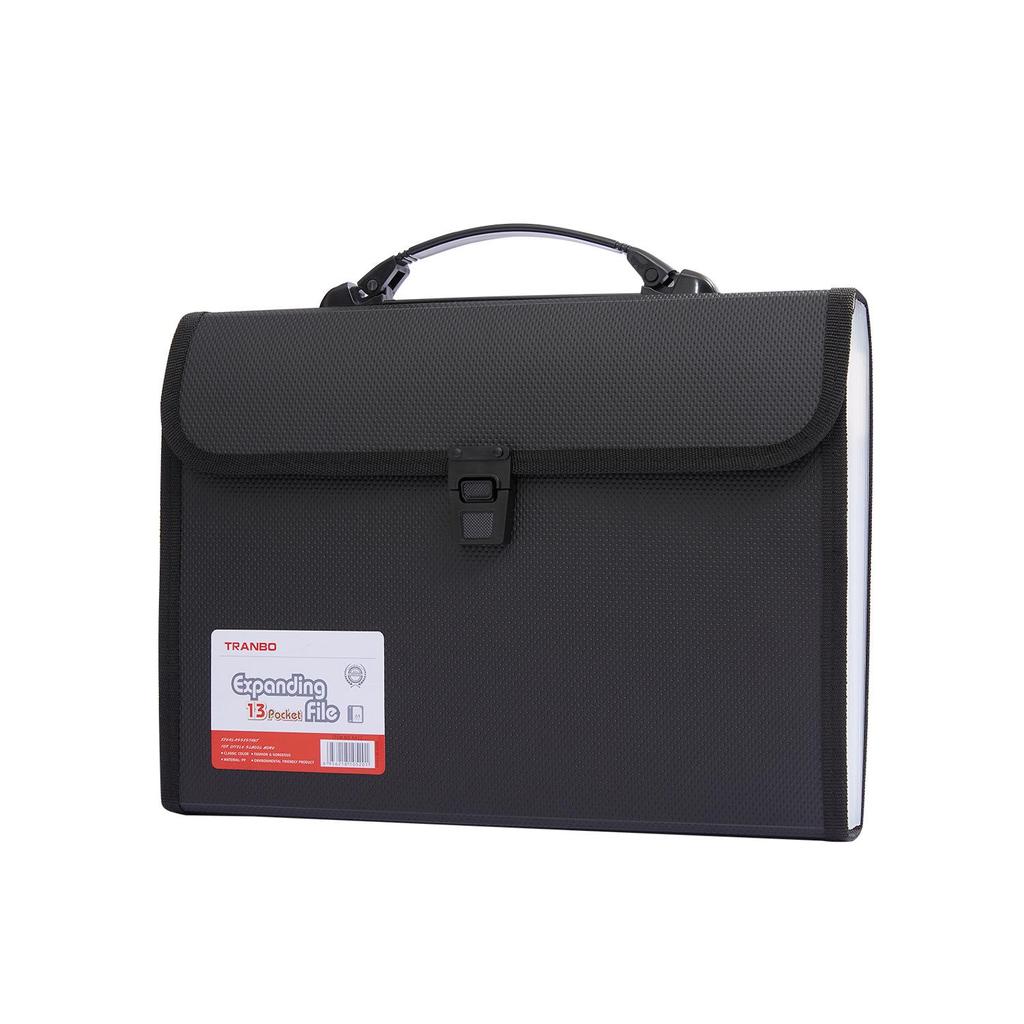 Handhållen dragspelsförvaringsväska med 13 fack för kontors- och studentbruk