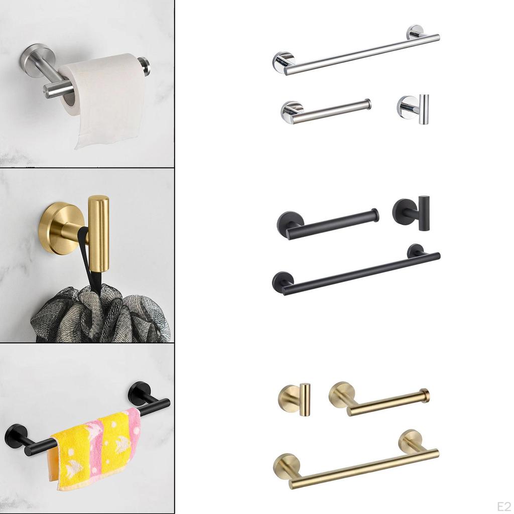 16" Towel Rack Hook Bathroom Hardware Accessories Set