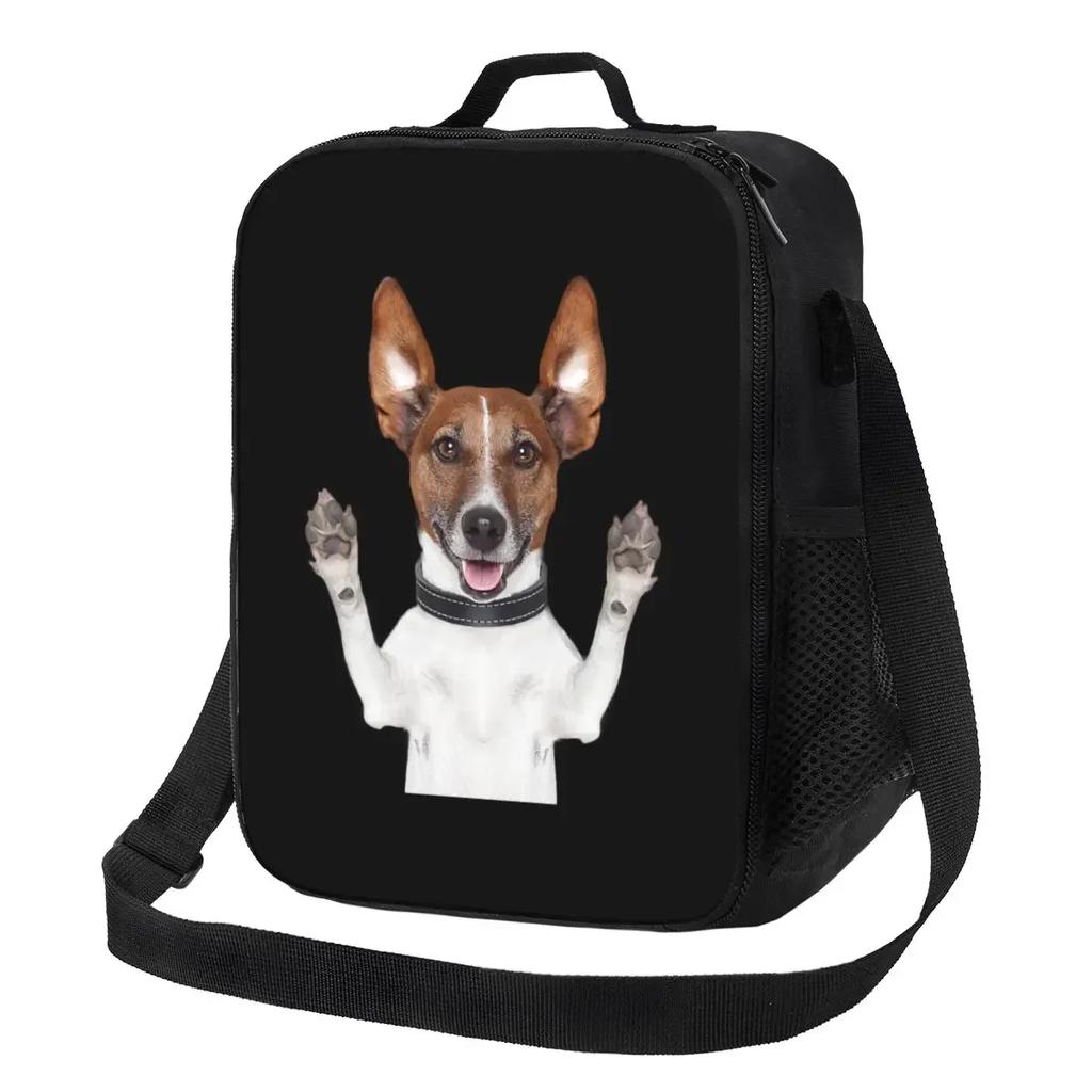 Jack Russell Terrier Dog With Pencil Portable Lunch Box Leakproof Animal Thermal Cooler Food Insulated Lunch Bag School Student