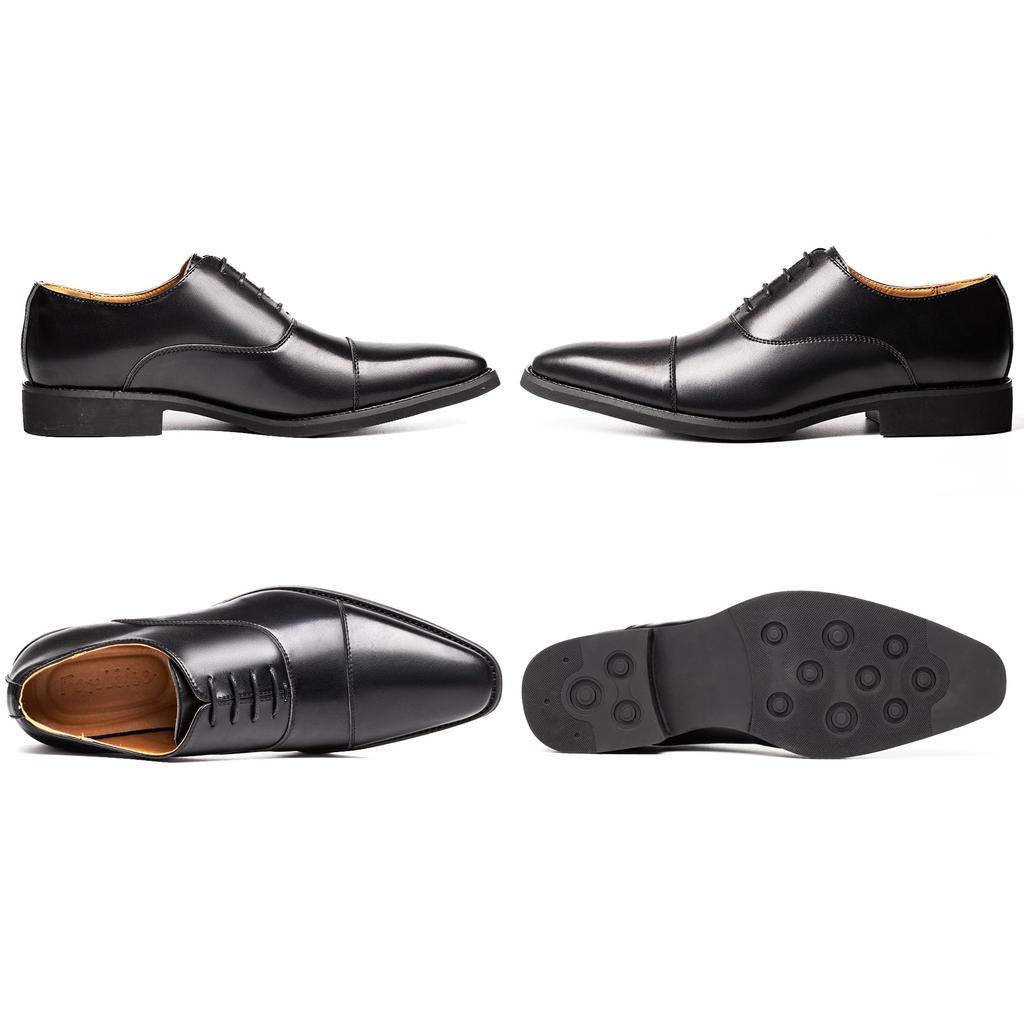 Foxlike Business Comfortable Leather Shoes for Genuine Comfortable for Premium Size Men's Shoes, Running, Leather, Wingtip, Walking, Waterproof,