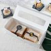 50pcs Transparent Muffin Container Box Square Shape Cookies Sealed Storage Box  Wedding